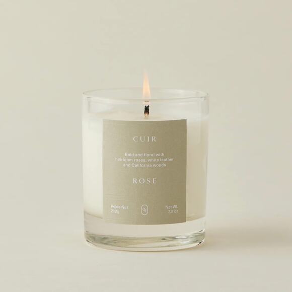 JENNI KAYNE OAK ESSENTIAL Jar Candle Cuir Rose 7.5 Oz NEW - Picture 1 of 10